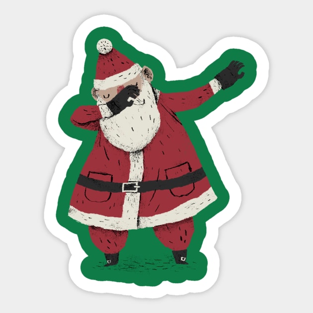 dabbing santa Sticker by Louisros